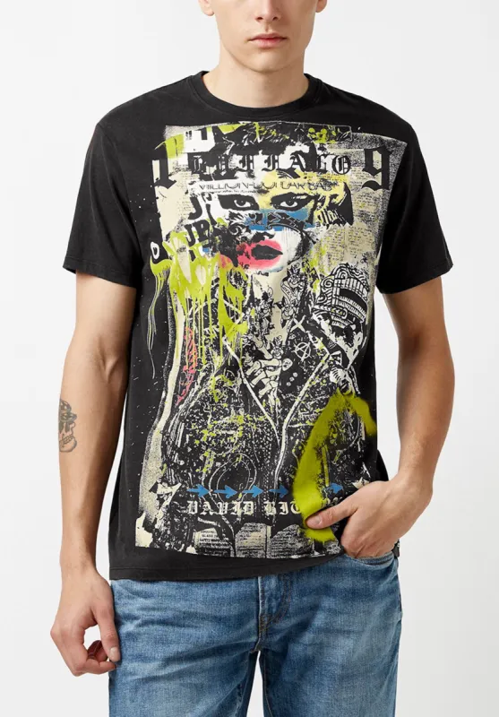 Tomunk Spray Paint Graphic T-Shirt - BM23948 sold by Buffalo David Bitton