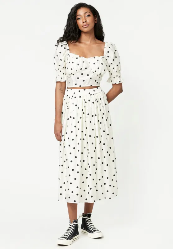 Sweetheart Stacie Smocked Polka Dot Top - WT0419P sold by Buffalo David Bitton