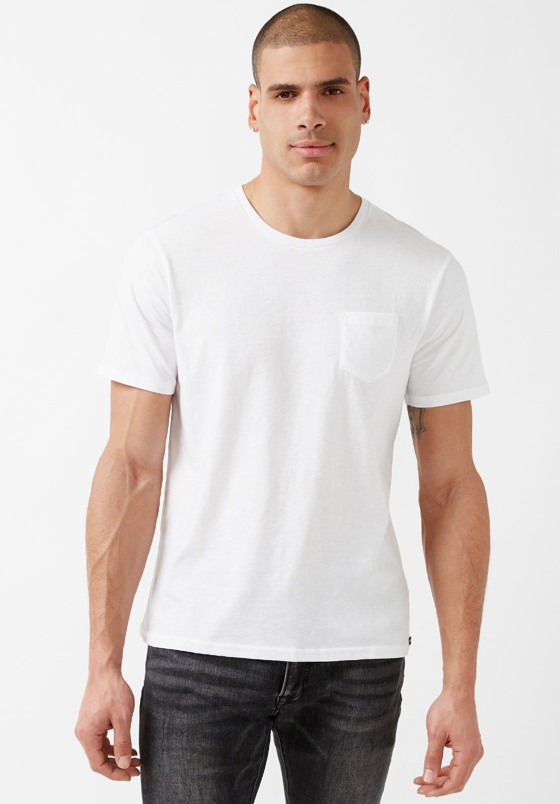 Naimop White Jersey T-Shirt - BPM13887 sold by Buffalo David Bitton product image thumbnail 6