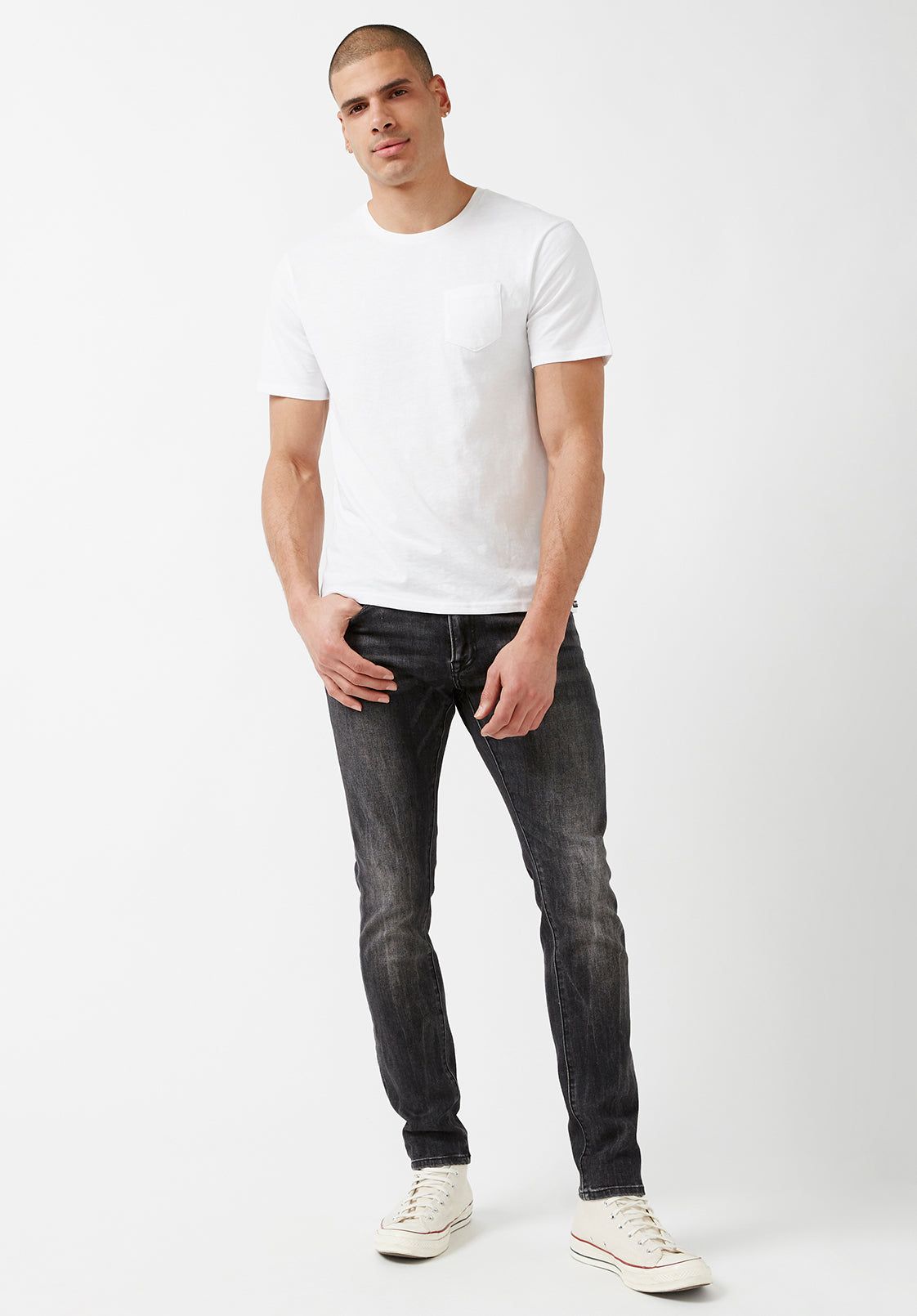 Naimop White Jersey T-Shirt - BPM13887 sold by Buffalo David Bitton product image thumbnail 3