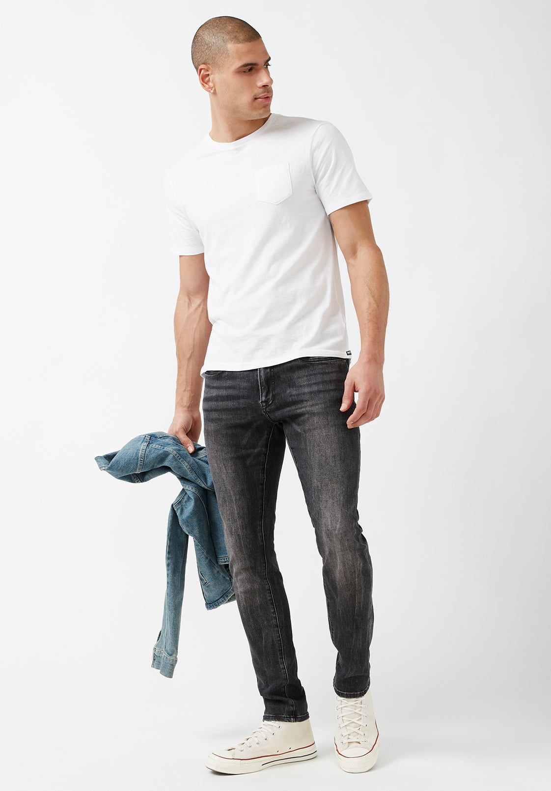 Naimop White Jersey T-Shirt - BPM13887 sold by Buffalo David Bitton product image thumbnail 4