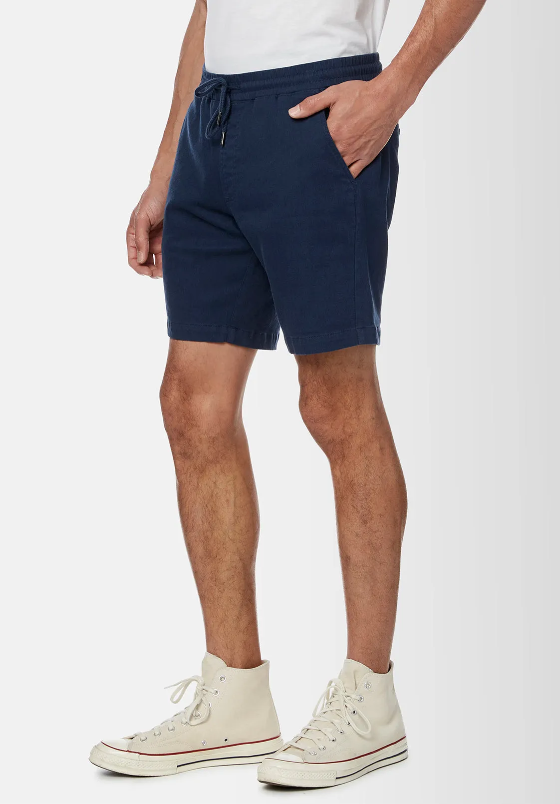 Higgers Cotton Twill Blend Navy Shorts - BM23934 sold by Buffalo David Bitton product image thumbnail 3