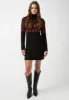 Massima Women's Long Sleeve Mock Neck Sweater Dress in Black - SD0001H sold by Buffalo David Bitton