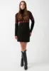 Massima Women's Long Sleeve Mock Neck Sweater Dress in Black - SD0001H sold by Buffalo David Bitton