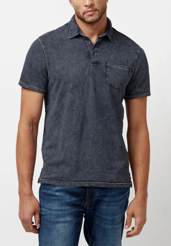 Kacinos Optic Wash Navy Polo - BM23843 sold by Buffalo David Bitton