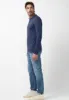 Kaduk Men's Long-Sleeve Henley Top in Dark Blue - BM24041 sold by Buffalo David Bitton