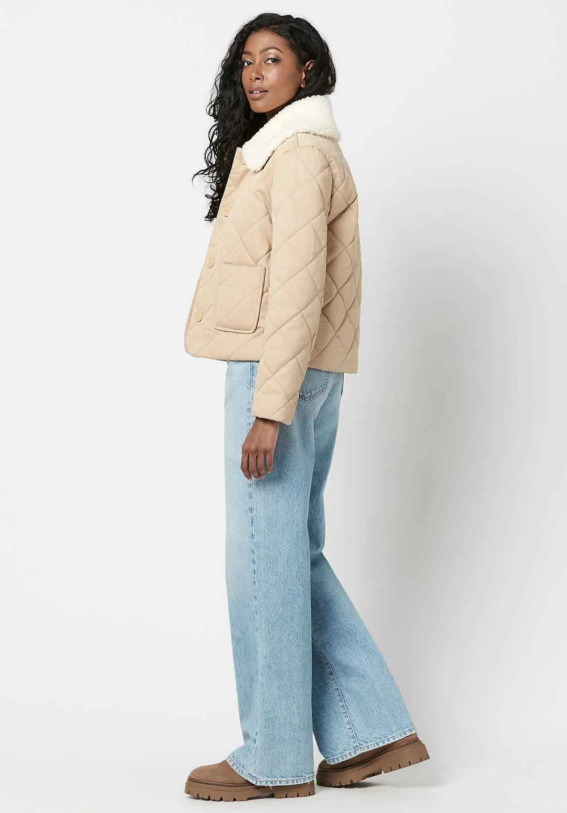 Quilted Sherpa Clementine Jacket - JK0522F sold by Buffalo David Bitton product image thumbnail 4