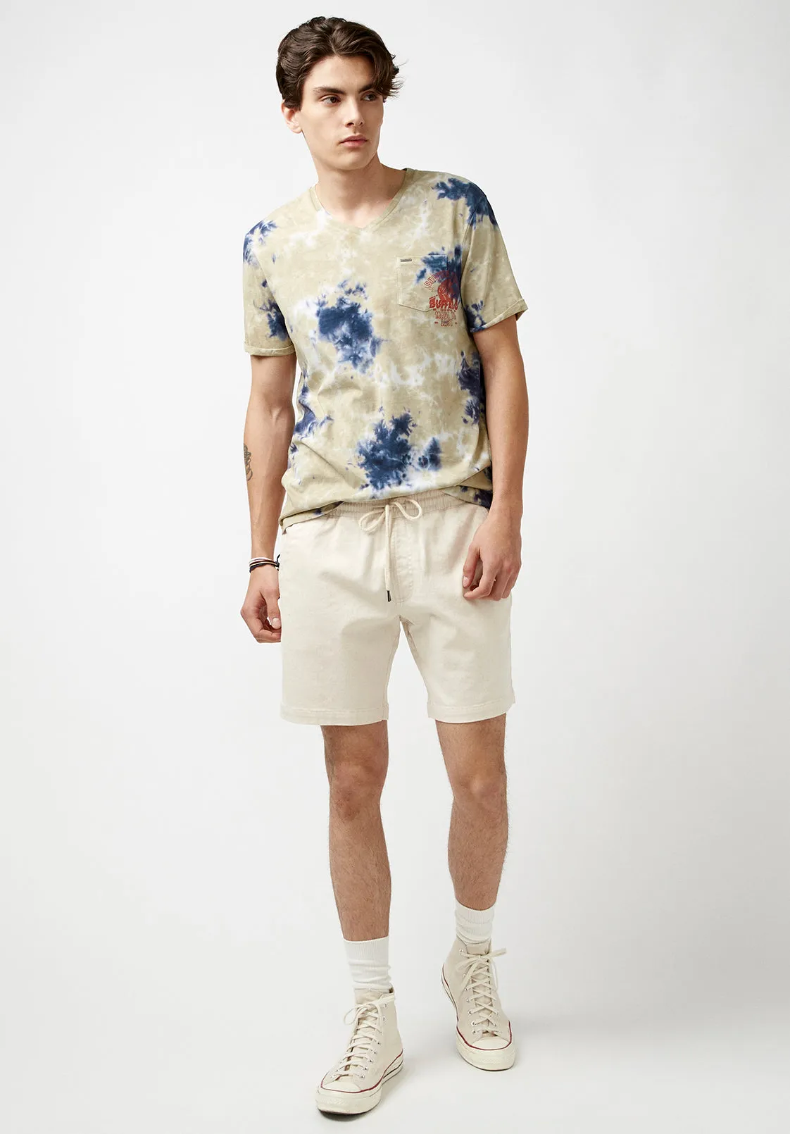 Kolis Tie Dye Beige T-Shirt - BM23933 sold by Buffalo David Bitton product image thumbnail 4