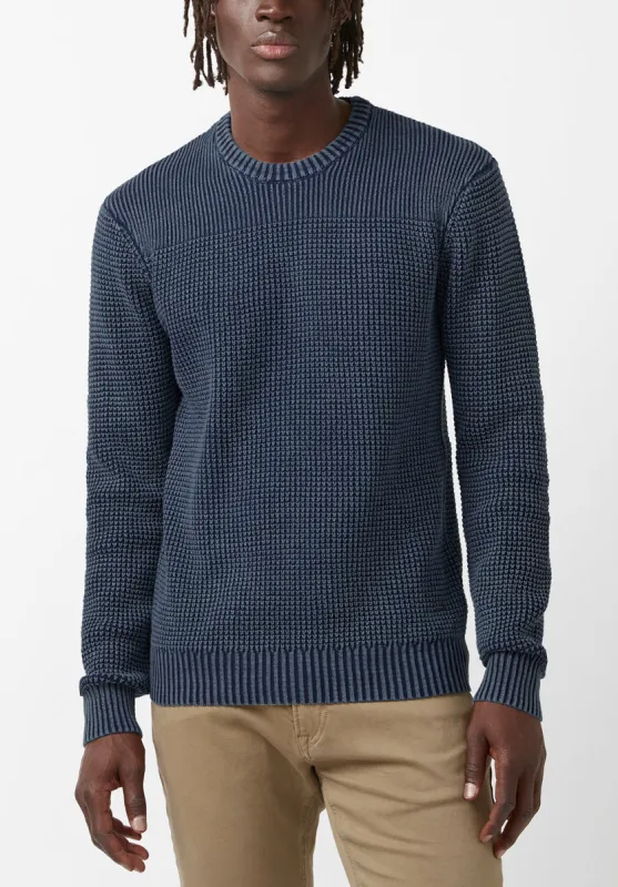 Washy Men’s Sweater in Navy - BM24184 sold by Buffalo David Bitton