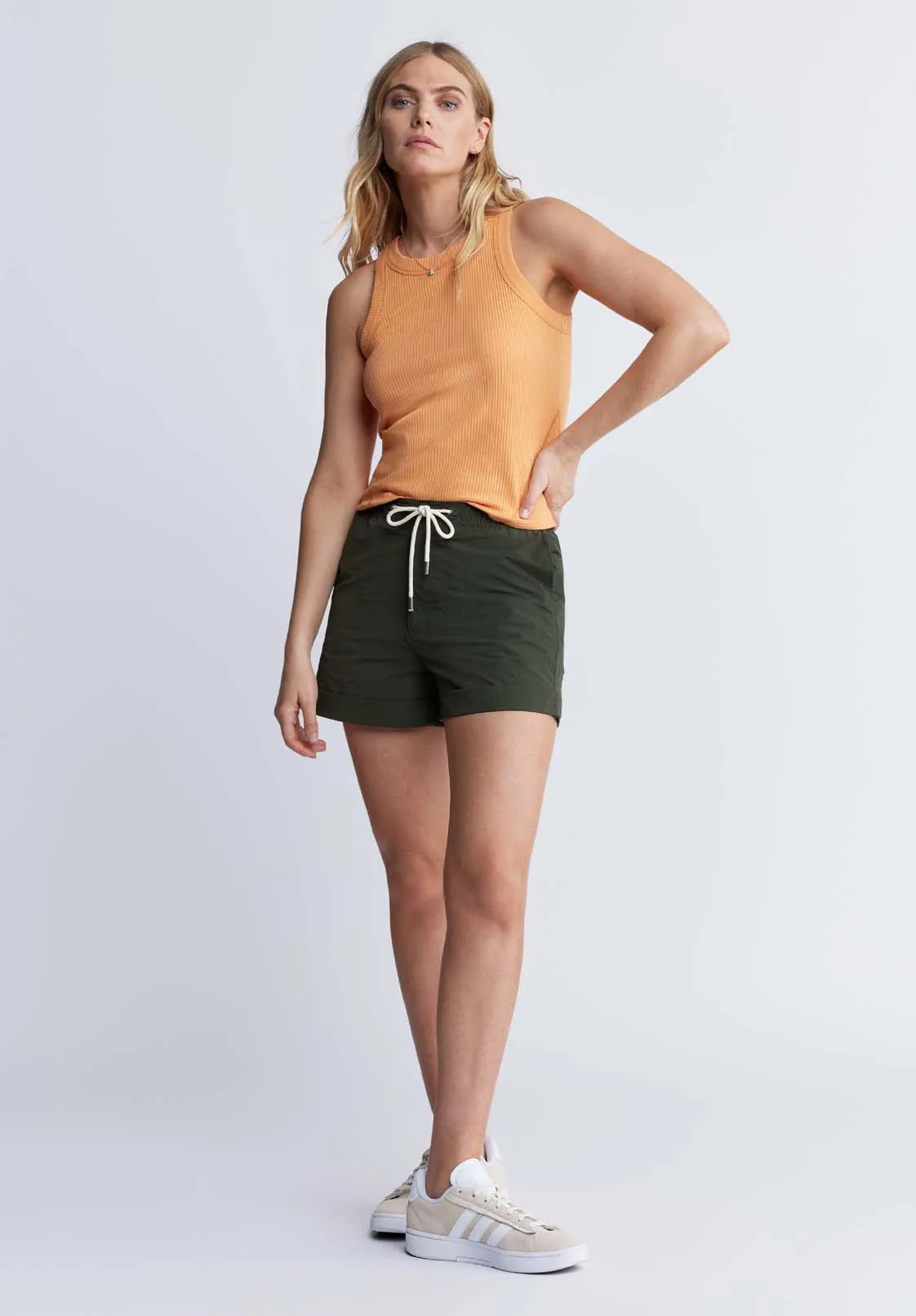 Regine Women’s Ribbed Tank Top in Tangerine - KT0119P sold by Buffalo David Bitton product image thumbnail 3