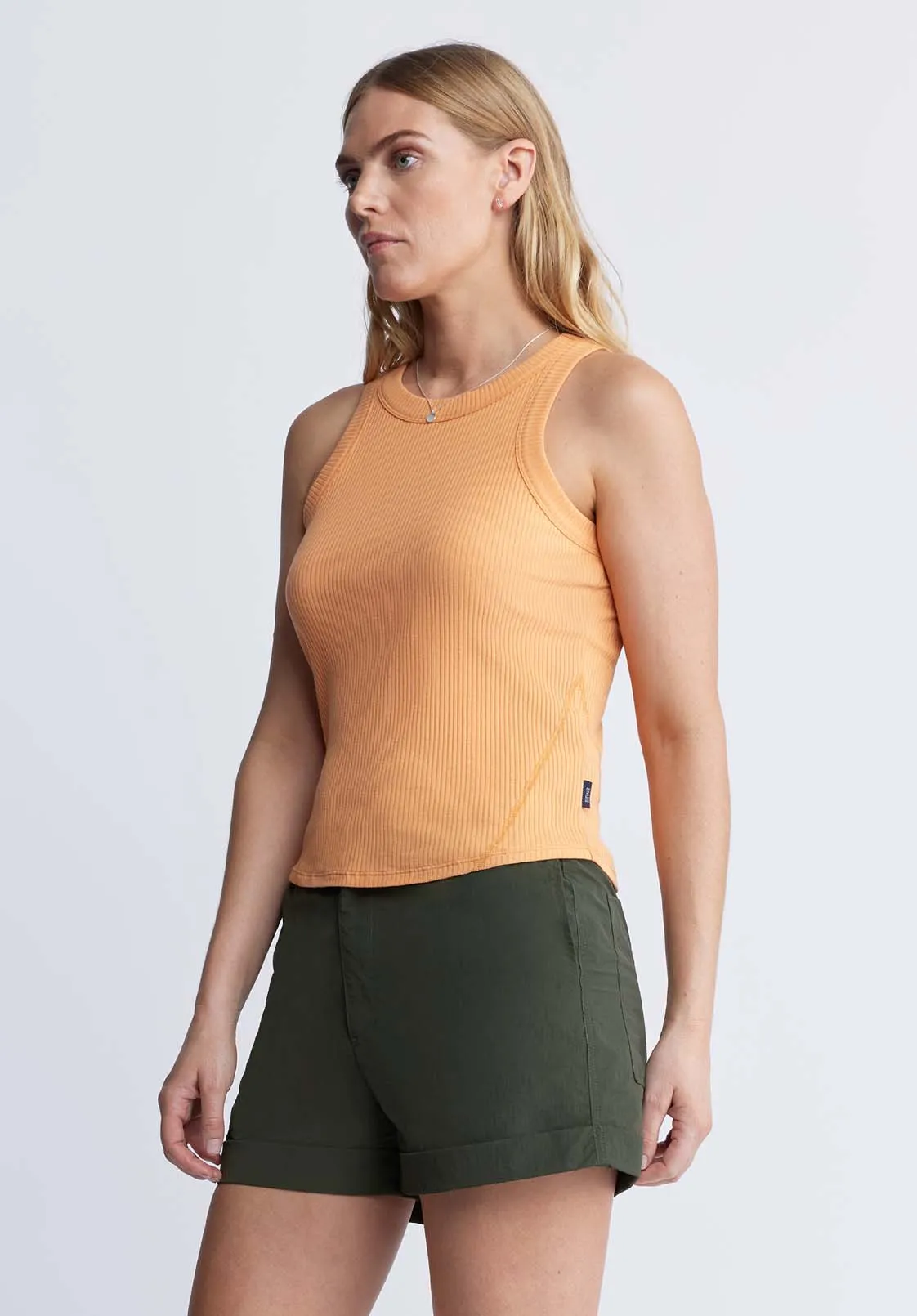 Regine Women’s Ribbed Tank Top in Tangerine - KT0119P sold by Buffalo David Bitton product image thumbnail 4