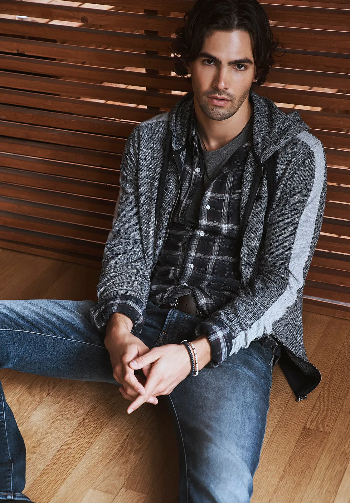 Sago Men’s Long-Sleeve Shirt in Midnight Blue Plaid - BM24029 sold by Buffalo David Bitton product image thumbnail 2