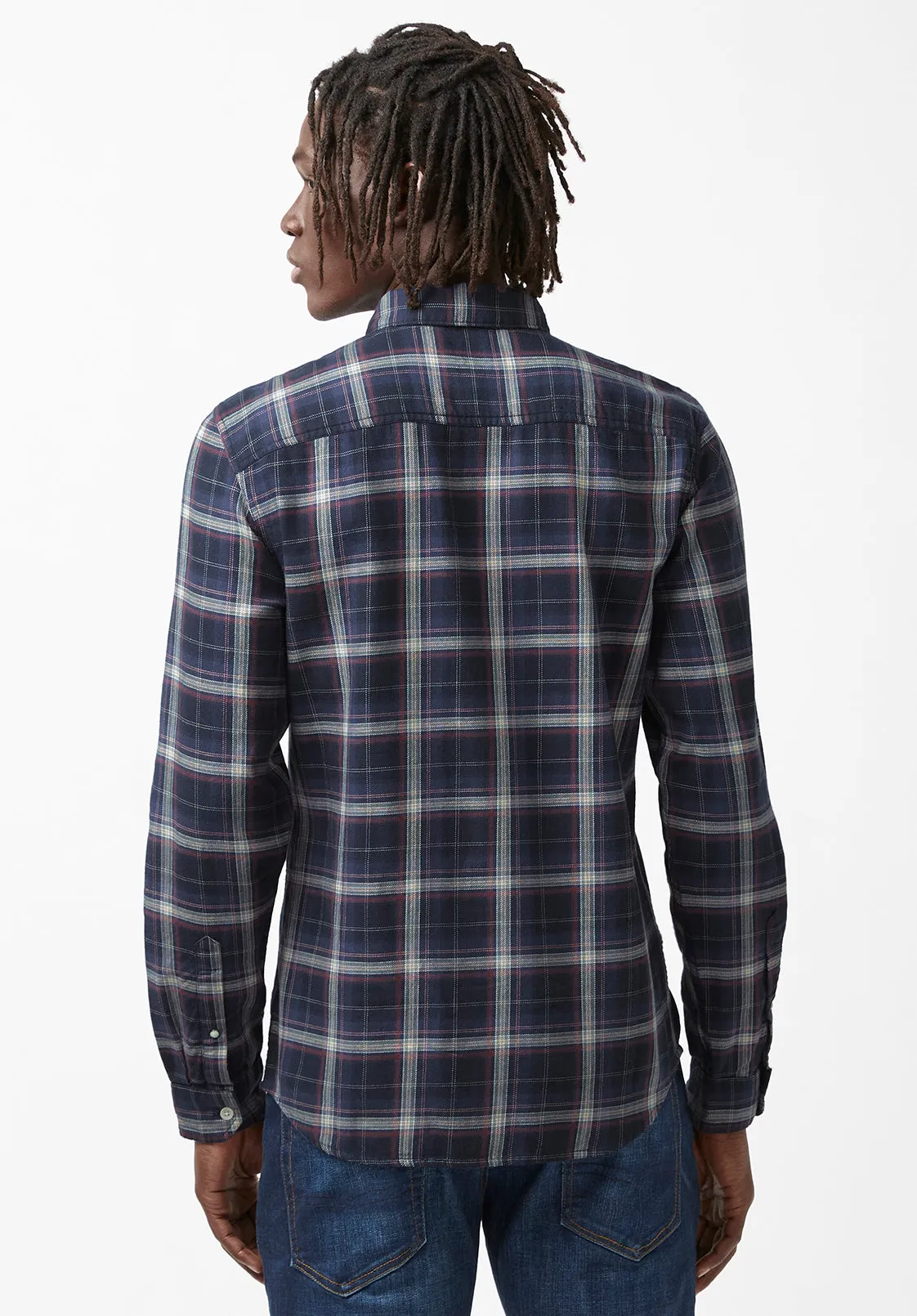 Sago Men’s Long-Sleeve Shirt in Midnight Blue Plaid - BM24029 sold by Buffalo David Bitton product image thumbnail 3