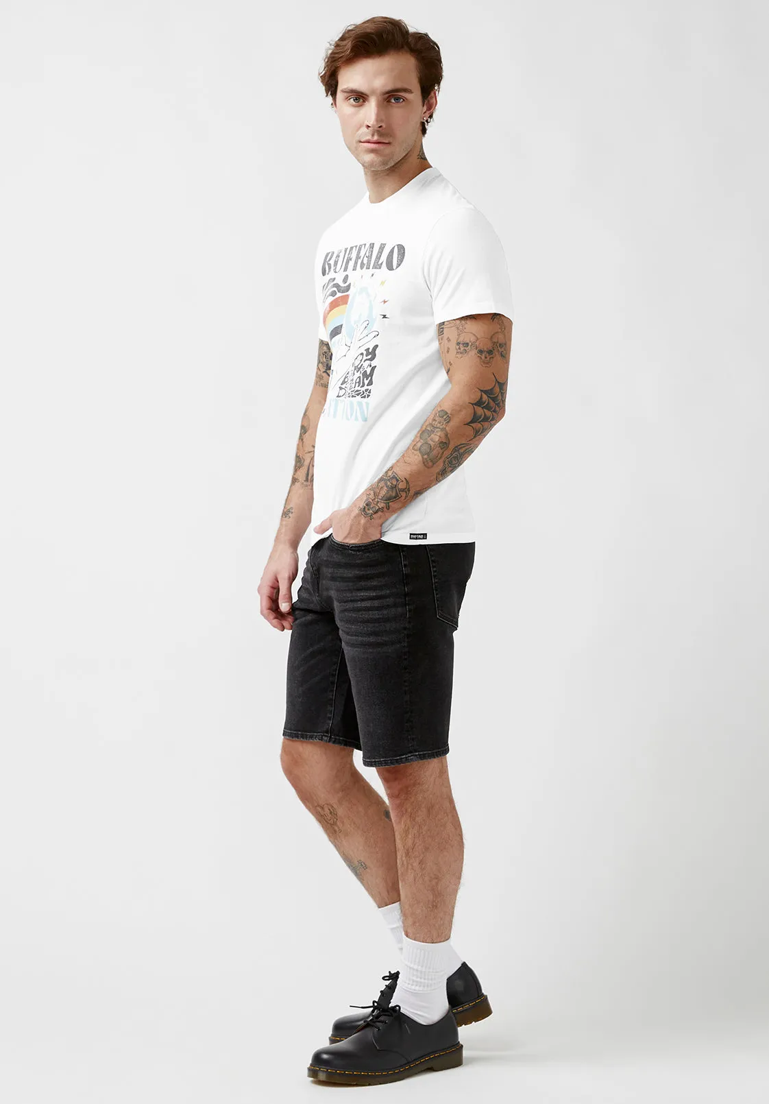 Tawen White Short-Sleeve Men’s T-Shirt - BM23973 sold by Buffalo David Bitton product image thumbnail 4