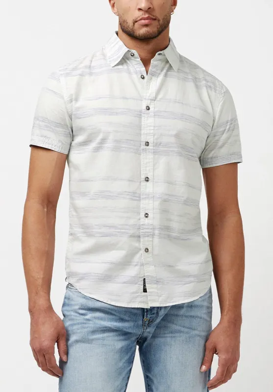 Short Sleeves Sirid Striped Slim Shirt - BM23915 sold by Buffalo David Bitton