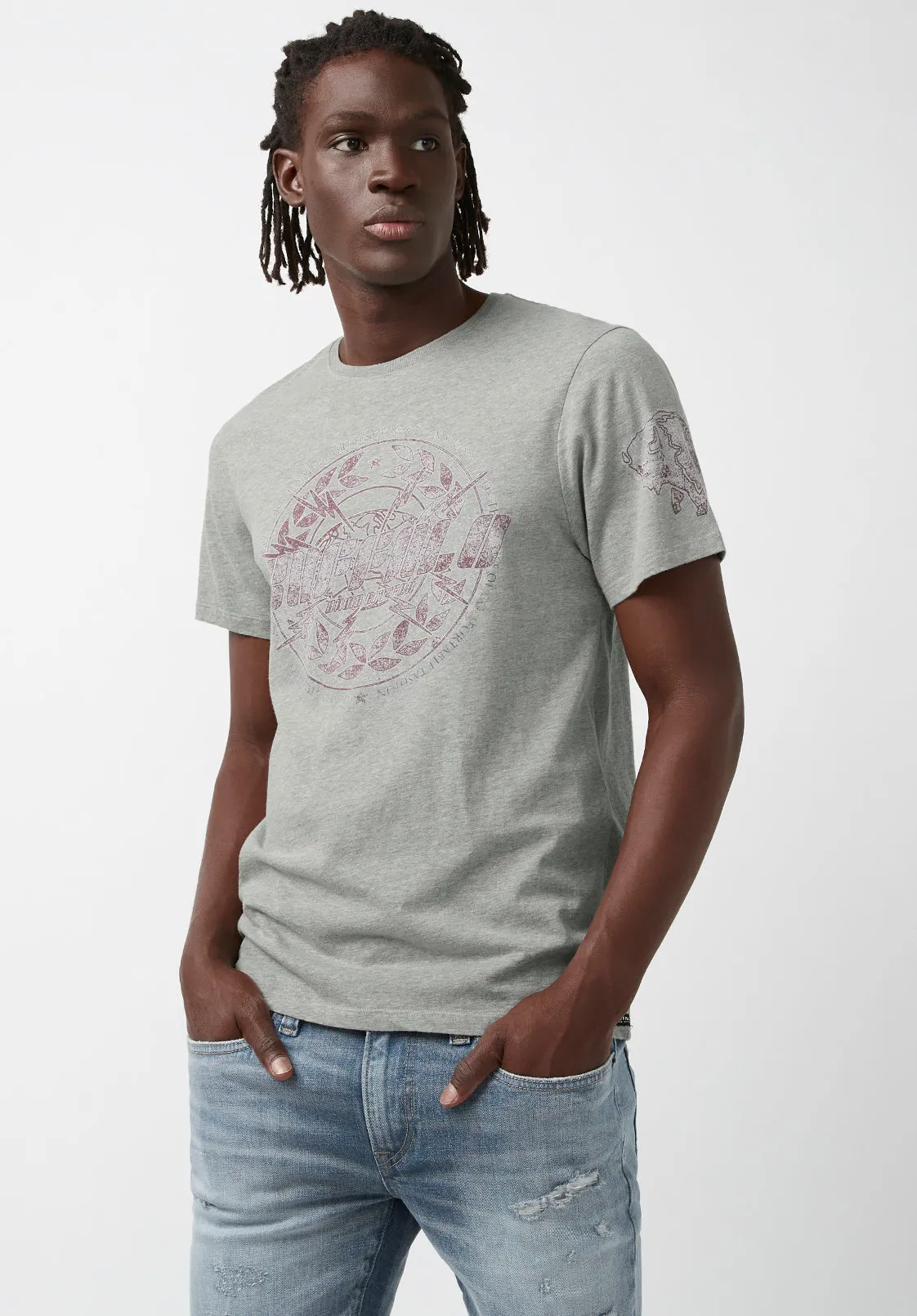 Tiloop Men’s Short-Sleeve T-Shirt in Grey - BM24183 sold by Buffalo David Bitton product image thumbnail 4