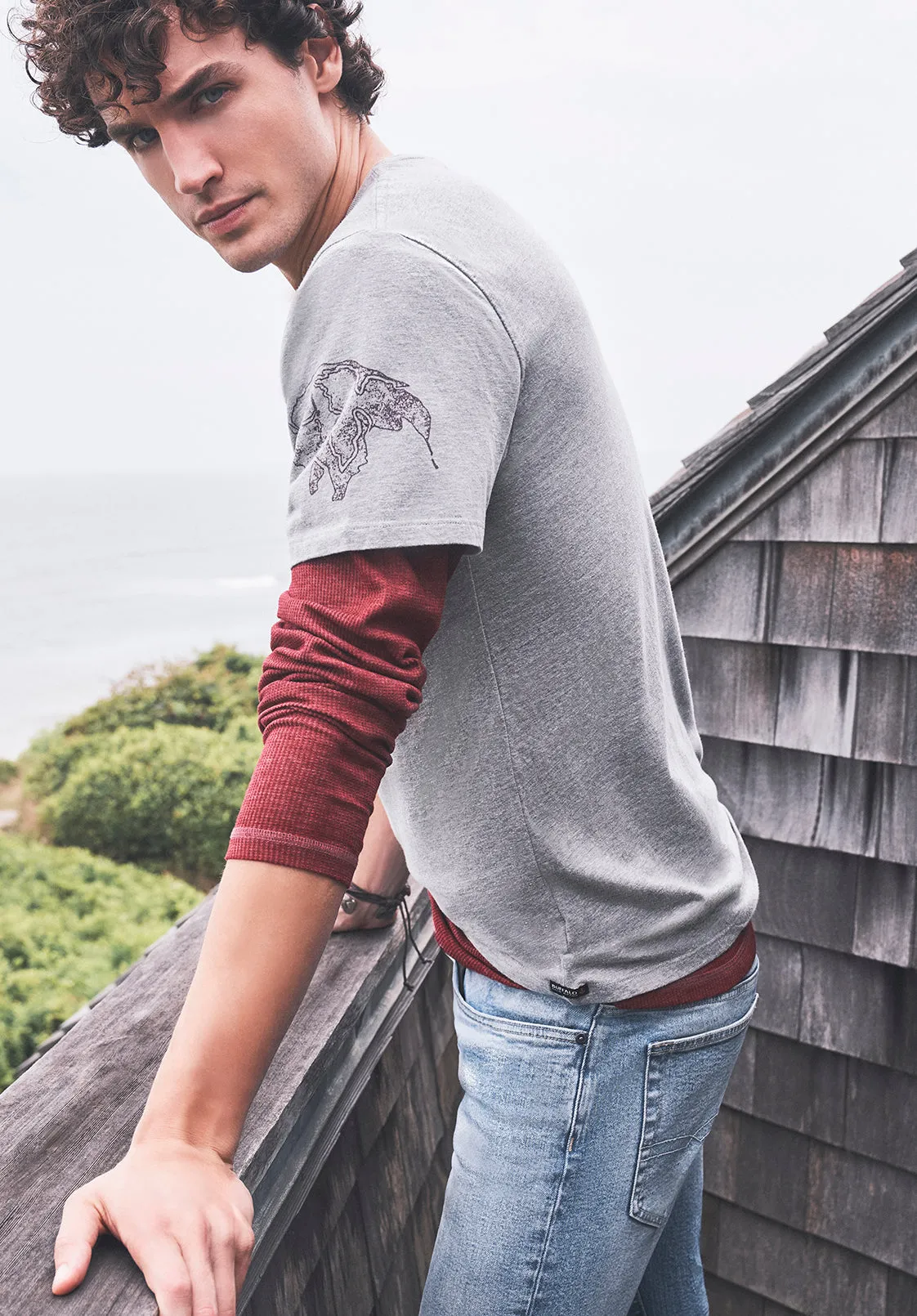 Tiloop Men’s Short-Sleeve T-Shirt in Grey - BM24183 sold by Buffalo David Bitton product image thumbnail 2