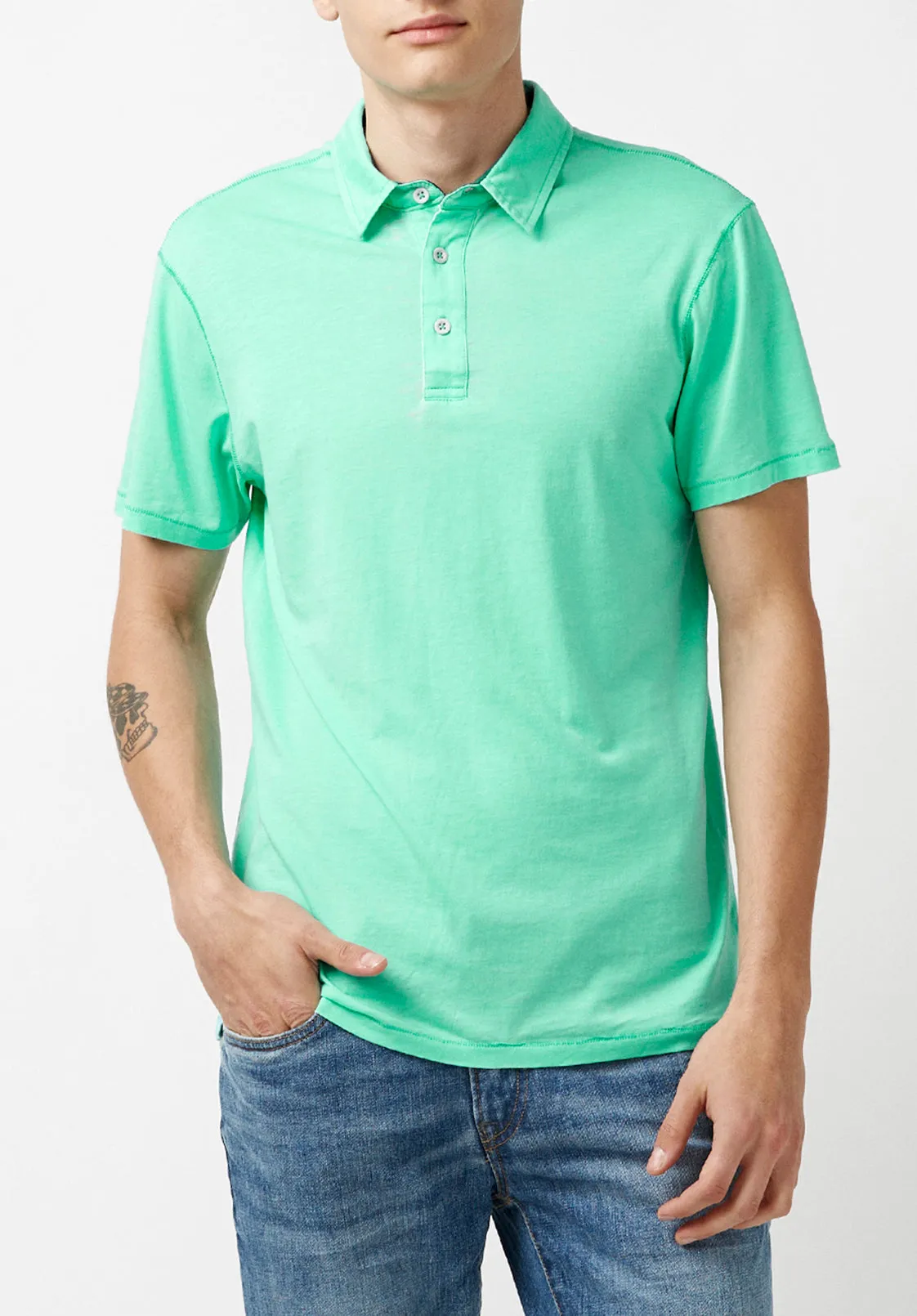 Kumok Burnout Polo Shirt - BM23928 sold by Buffalo David Bitton
