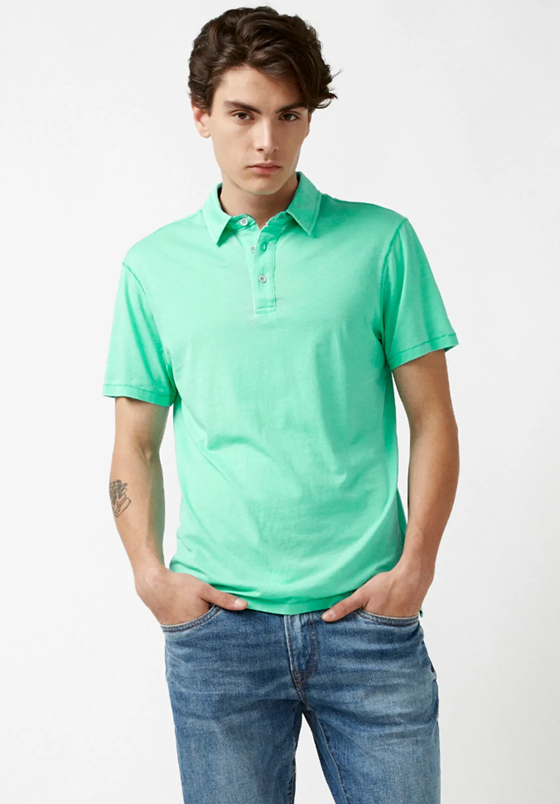 Kumok Burnout Polo Shirt - BM23928 sold by Buffalo David Bitton product image thumbnail 3