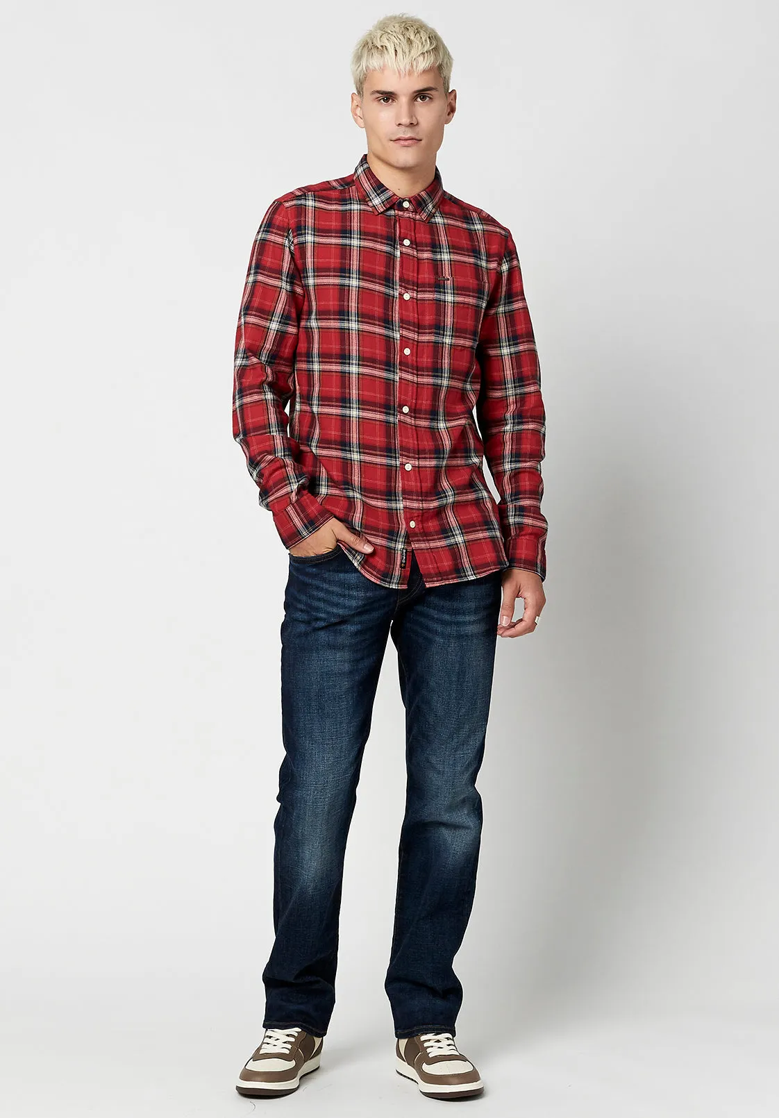 Twill Plaid Satwil Shirt - BM23650 sold by Buffalo David Bitton product image thumbnail 4