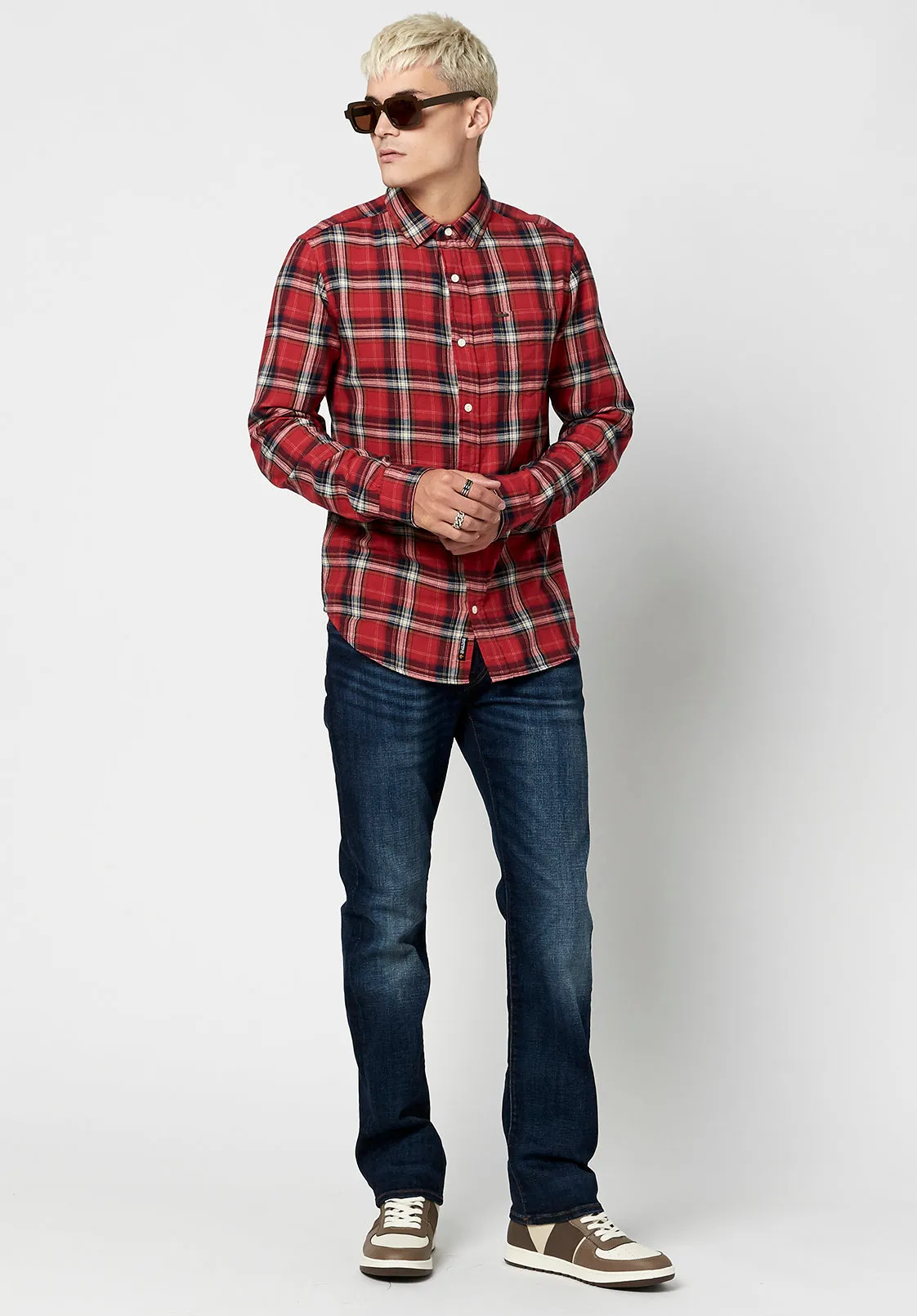Twill Plaid Satwil Shirt - BM23650 sold by Buffalo David Bitton product image thumbnail 5