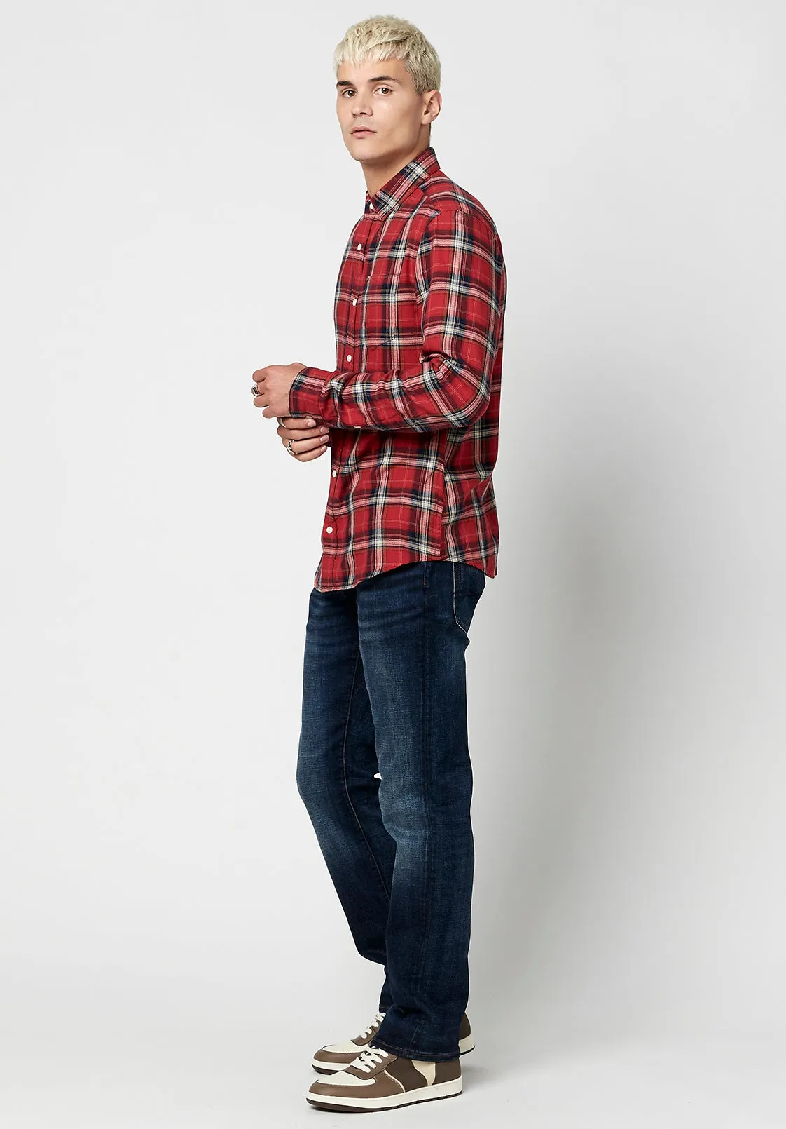 Twill Plaid Satwil Shirt - BM23650 sold by Buffalo David Bitton product image thumbnail 3