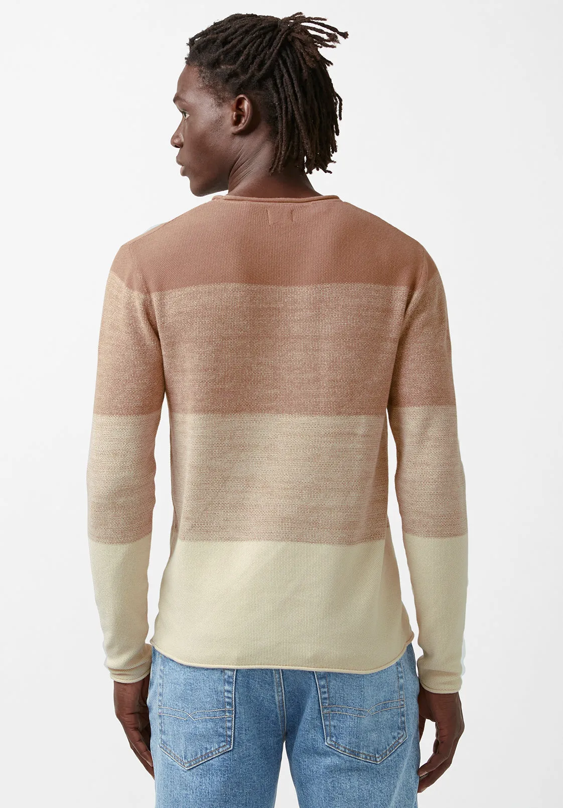 Wakoni Men’s Sweater in Beige Combo - BM24015 sold by Buffalo David Bitton product image thumbnail 3