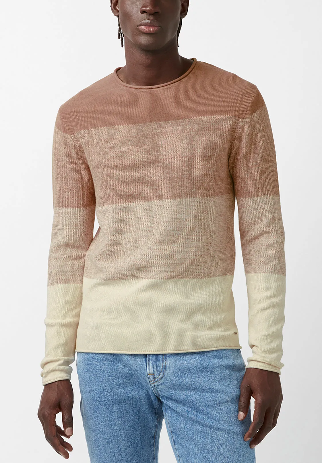 Wakoni Men’s Sweater in Beige Combo - BM24015 sold by Buffalo David Bitton