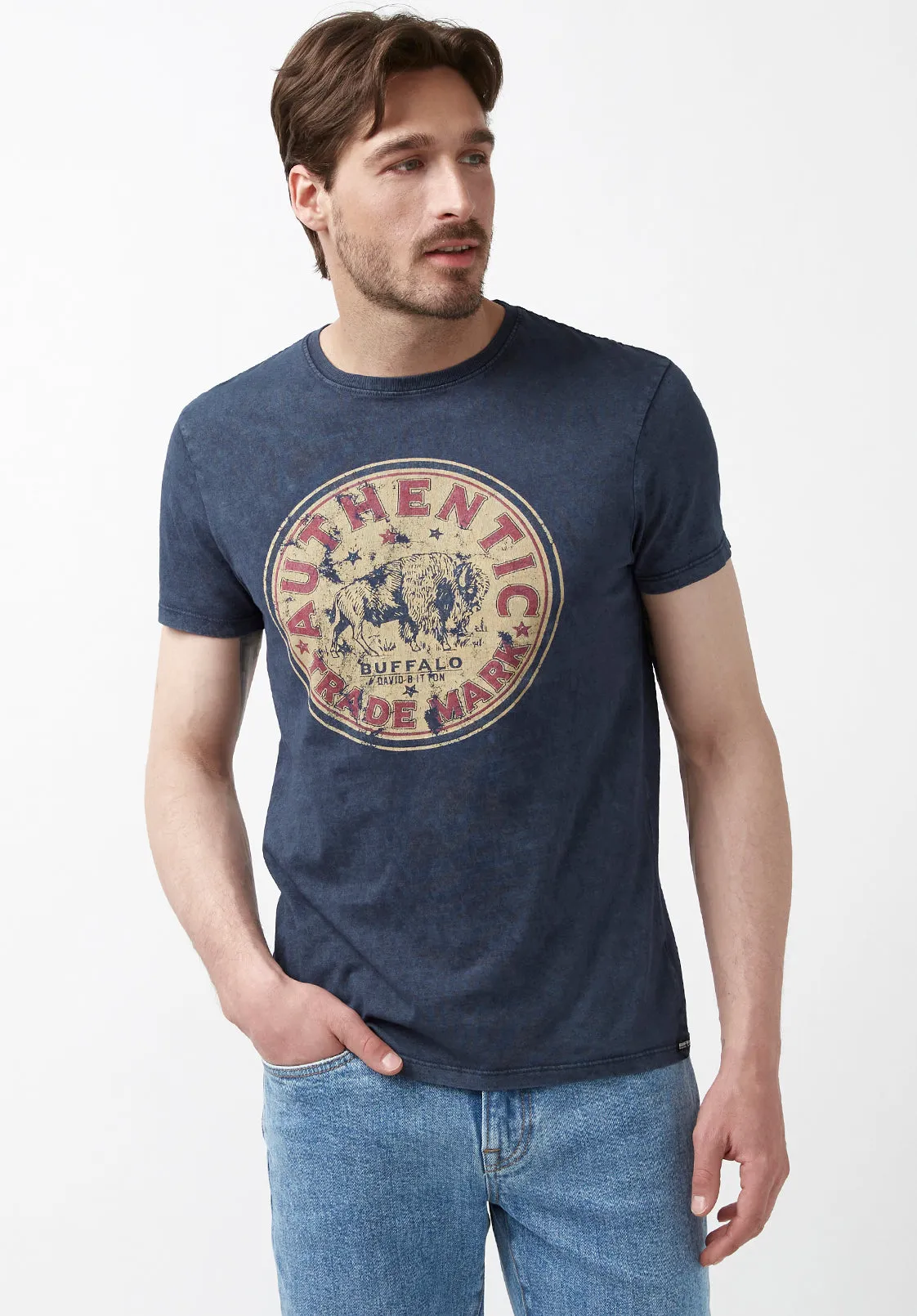 Togass Men’s T-Shirt in Navy- BM24168 sold by Buffalo David Bitton product image thumbnail 4