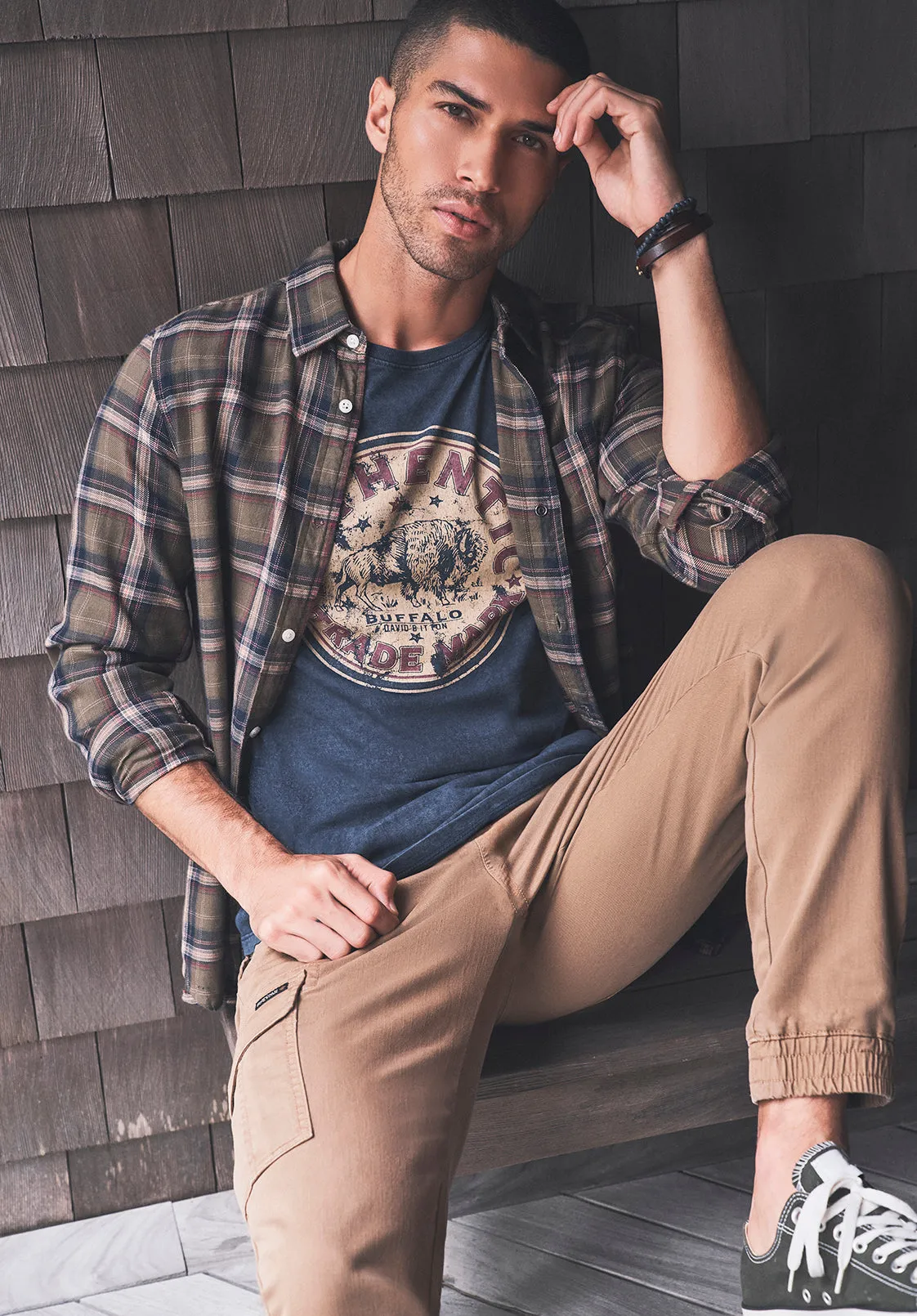 Togass Men’s T-Shirt in Navy- BM24168 sold by Buffalo David Bitton product image thumbnail 2