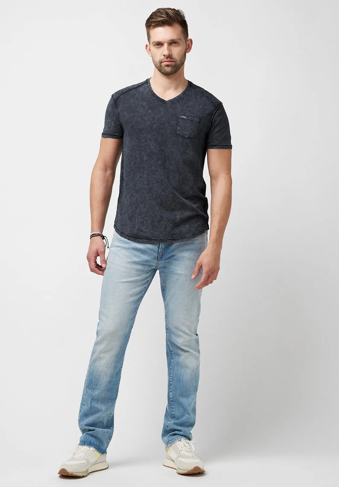 Kamiz Acid Wash Pocket T-Shirt - BM23839 sold by Buffalo David Bitton product image thumbnail 5
