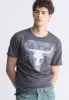 Tilton Men's Short-Sleeved Graphic T-Shirt, Charcoal - BM24473 sold by Buffalo David Bitton
