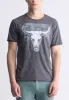 Tilton Men's Short-Sleeved Graphic T-Shirt, Charcoal - BM24473 sold by Buffalo David Bitton