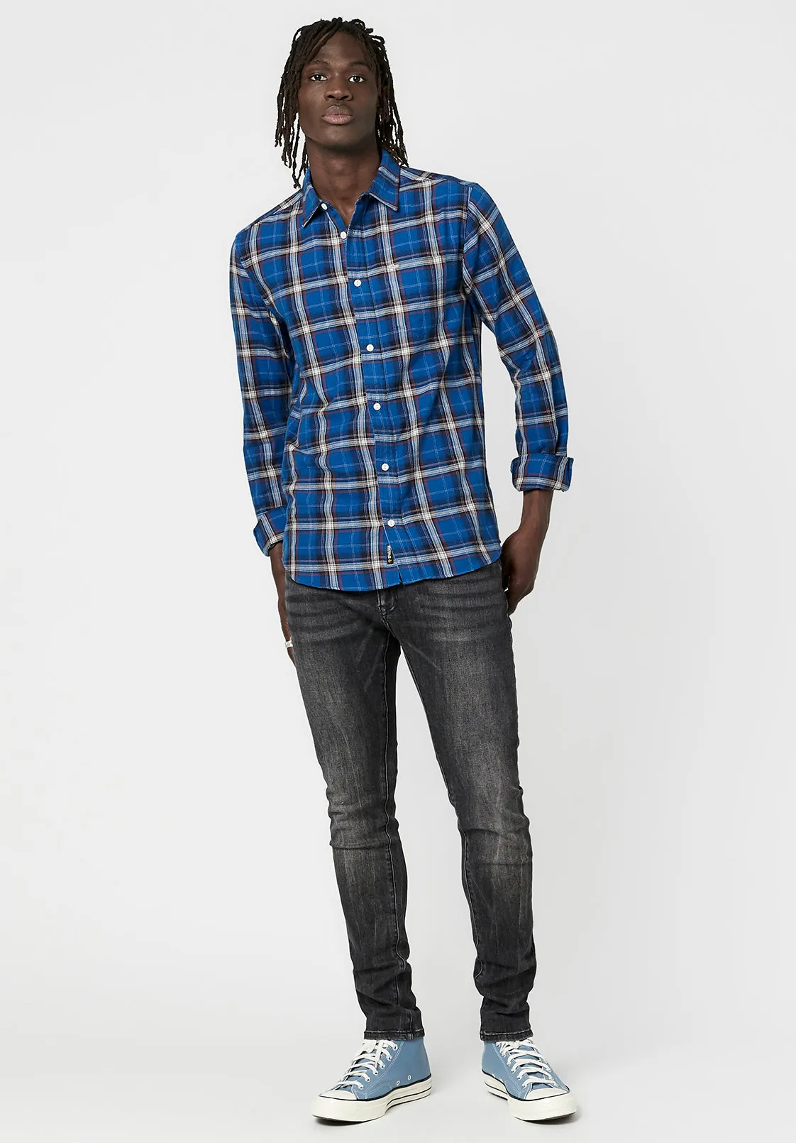 Twill Plaid Satwil Shirt - BM23650 sold by Buffalo David Bitton product image thumbnail 4