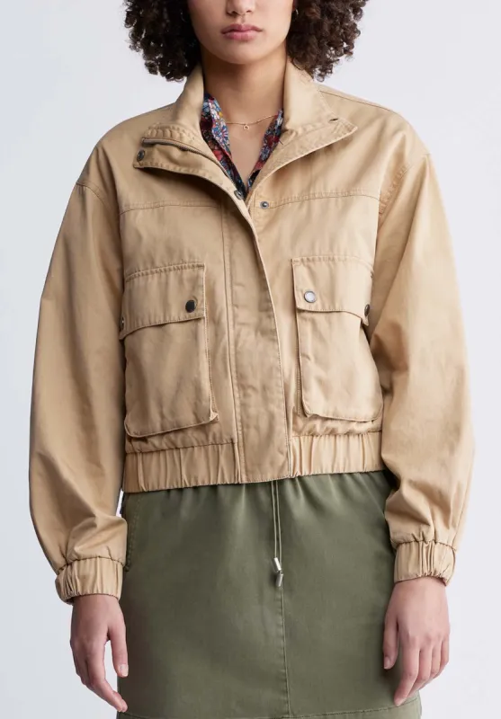 Lorah Women’s Jacket with Pockets in Tan - JK0019P sold by Buffalo David Bitton