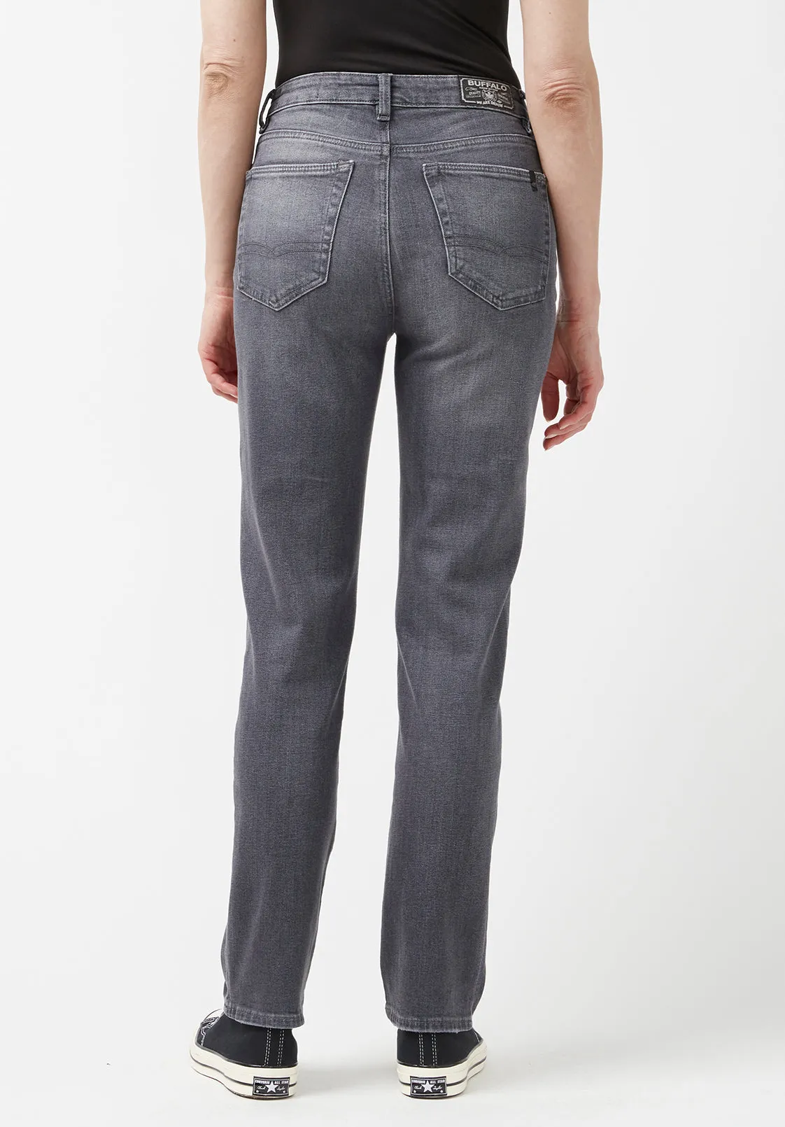 High Rise Straight Jayden Women's Jeans in Authentic Grey - BL15845 sold by Buffalo David Bitton product image thumbnail 2
