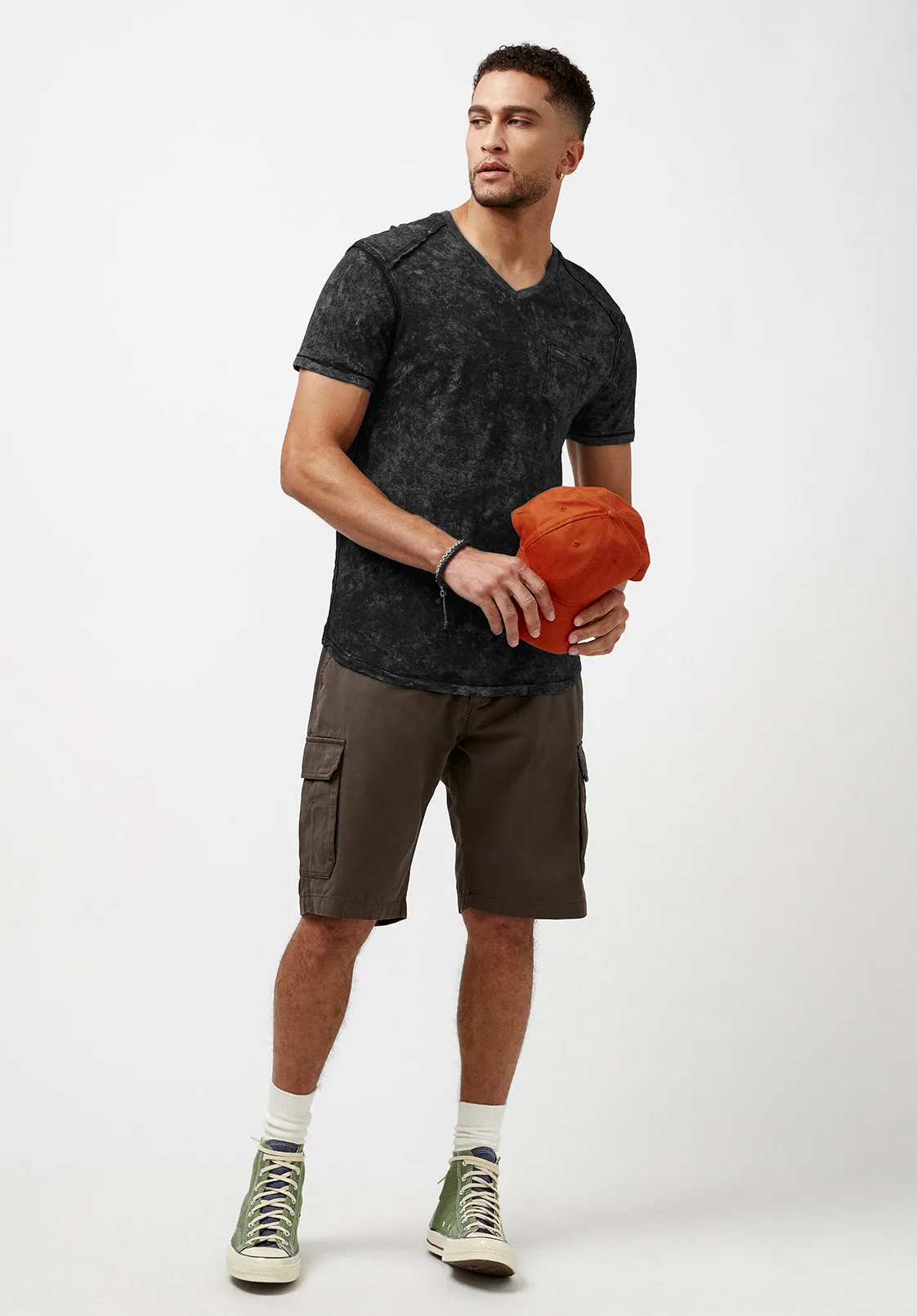 Kamiz Acid Wash Pocket T-Shirt - BM23839 sold by Buffalo David Bitton product image thumbnail 5