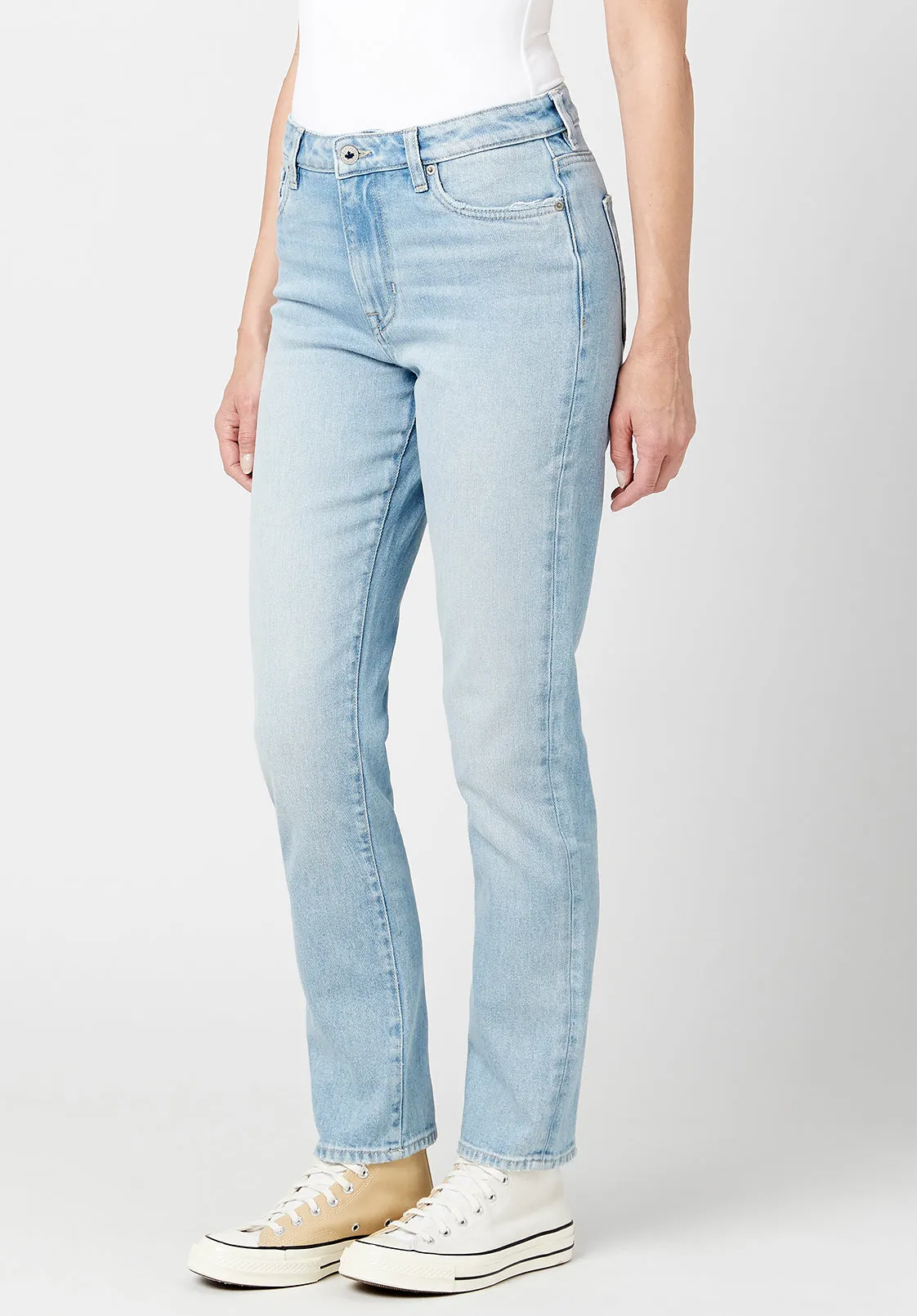High Rise Straight Jayden Women's Jeans in Light & Soft Blue - BL15837 sold by Buffalo David Bitton product image thumbnail 3