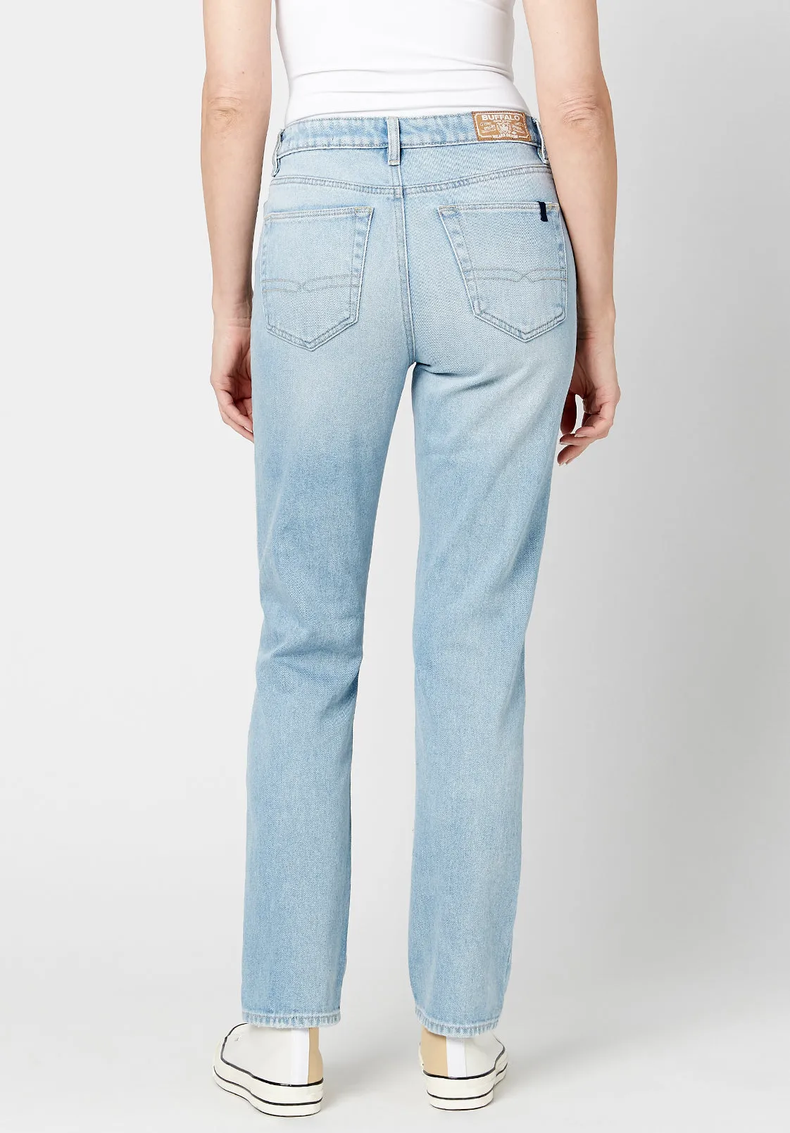 High Rise Straight Jayden Women's Jeans in Light & Soft Blue - BL15837 sold by Buffalo David Bitton product image thumbnail 2