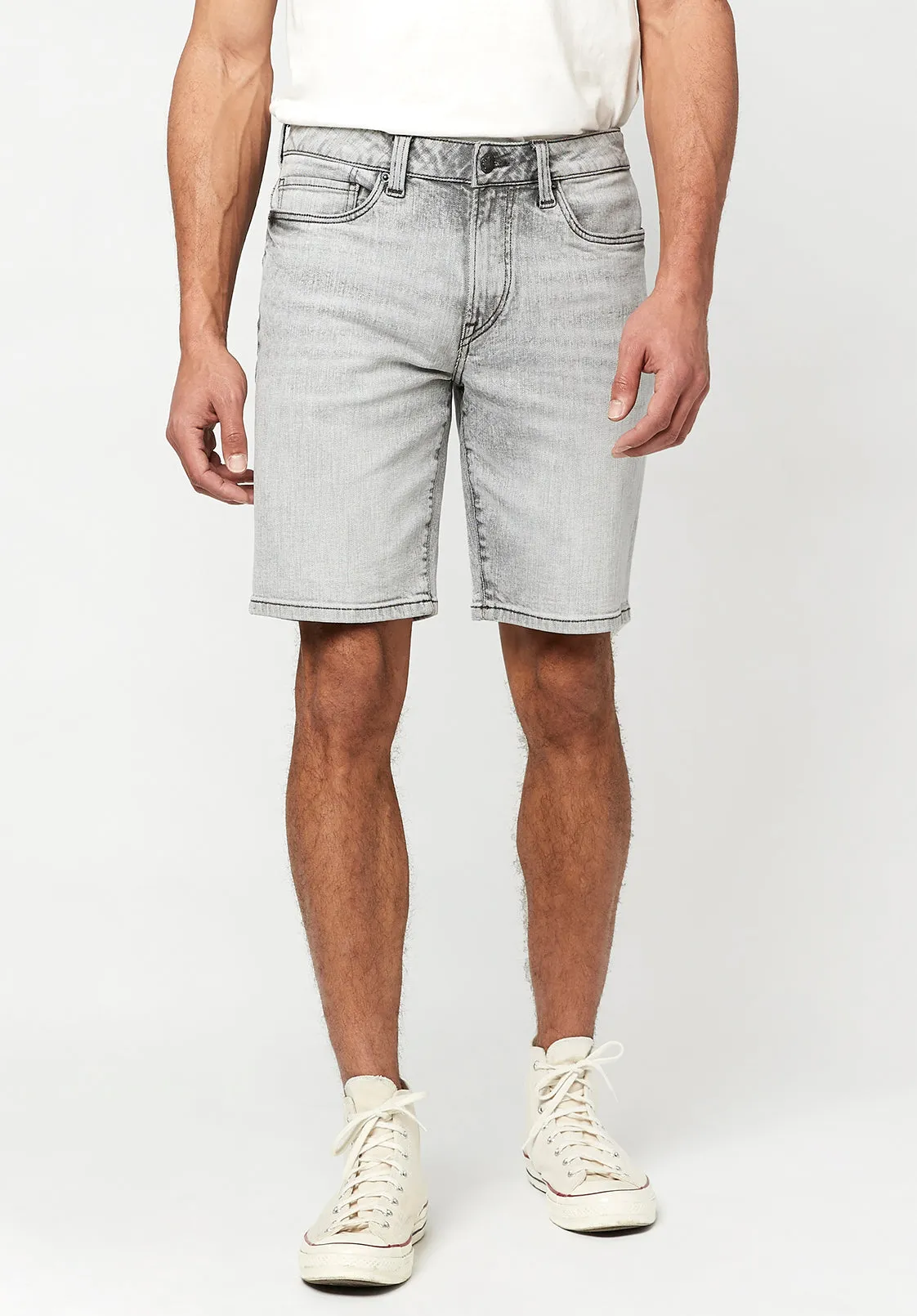Relaxed Straight Dean Acid Creased Grey Shorts - BM22773 sold by Buffalo David Bitton