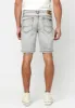 Relaxed Straight Dean Acid Creased Grey Shorts - BM22773 sold by Buffalo David Bitton