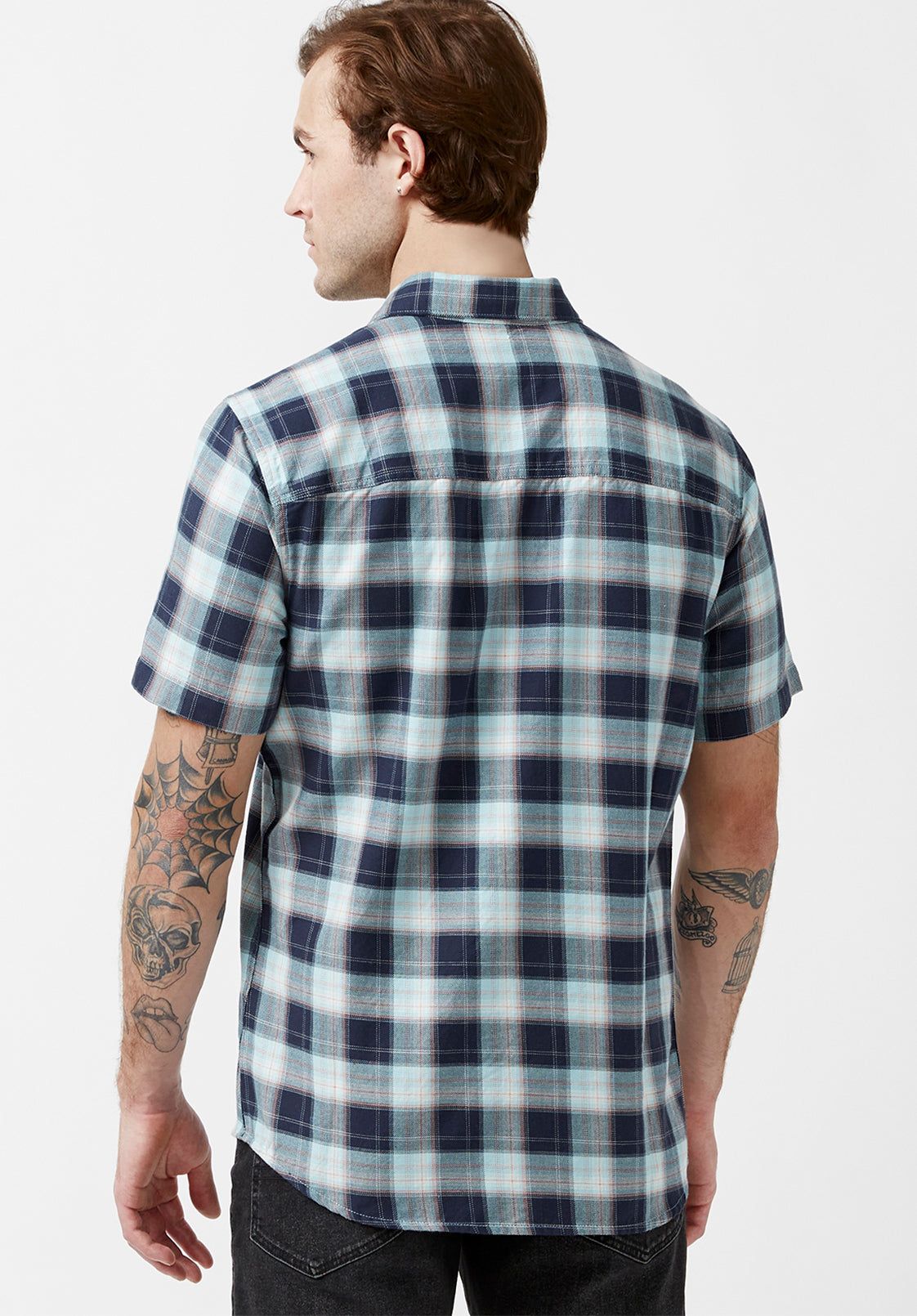 Sakof Sky Blue Short-Sleeve Men’s Shirt - BM24091 sold by Buffalo David Bitton product image thumbnail 2