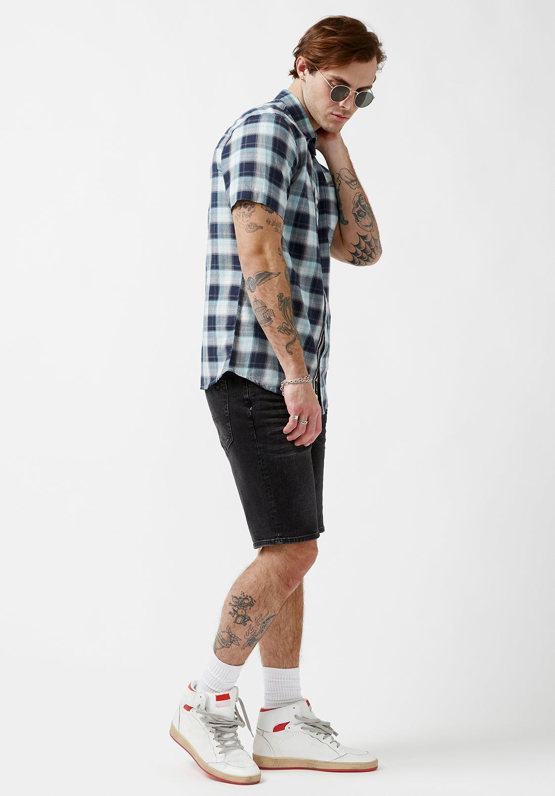 Sakof Sky Blue Short-Sleeve Men’s Shirt - BM24091 sold by Buffalo David Bitton product image thumbnail 6