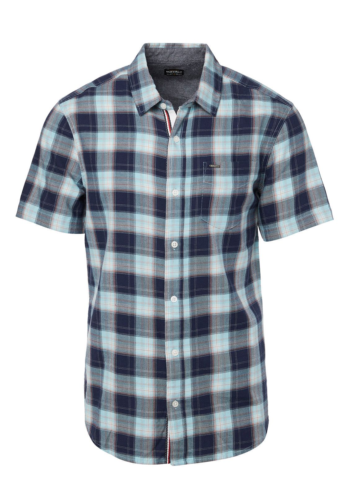 Sakof Sky Blue Short-Sleeve Men’s Shirt - BM24091 sold by Buffalo David Bitton product image thumbnail 7