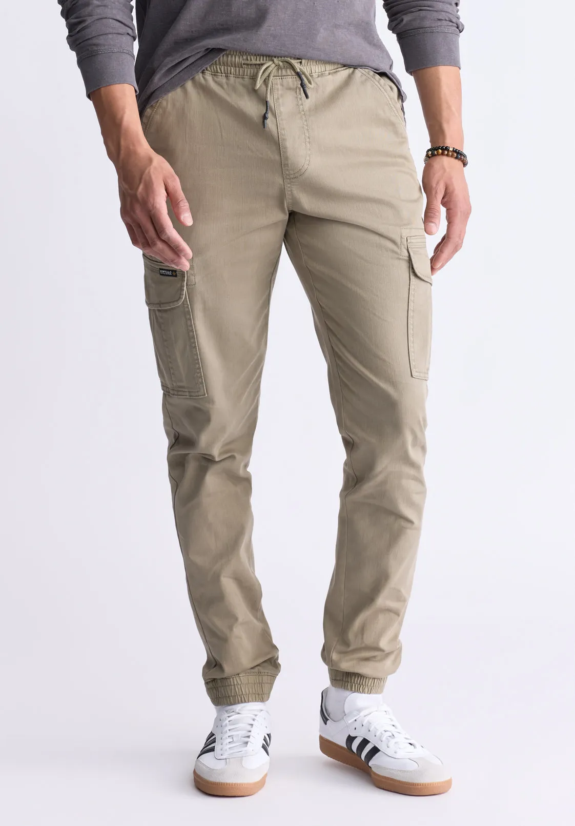 Tom Men's Cargo Jogger Pants, Olive Green - BM22930 sold by Buffalo David Bitton