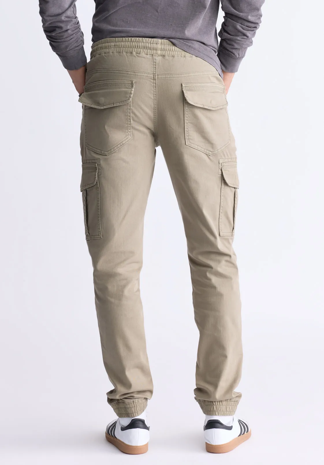 Tom Men's Cargo Jogger Pants, Olive Green - BM22930 sold by Buffalo David Bitton product image thumbnail 2
