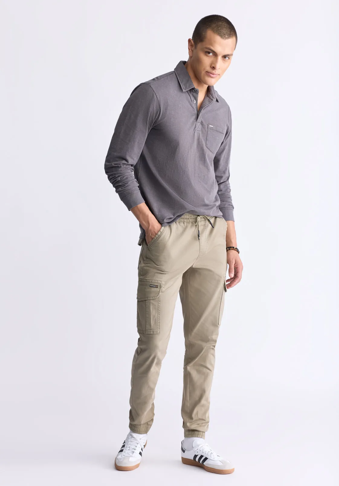 Tom Men's Cargo Jogger Pants, Olive Green - BM22930 sold by Buffalo David Bitton product image thumbnail 5