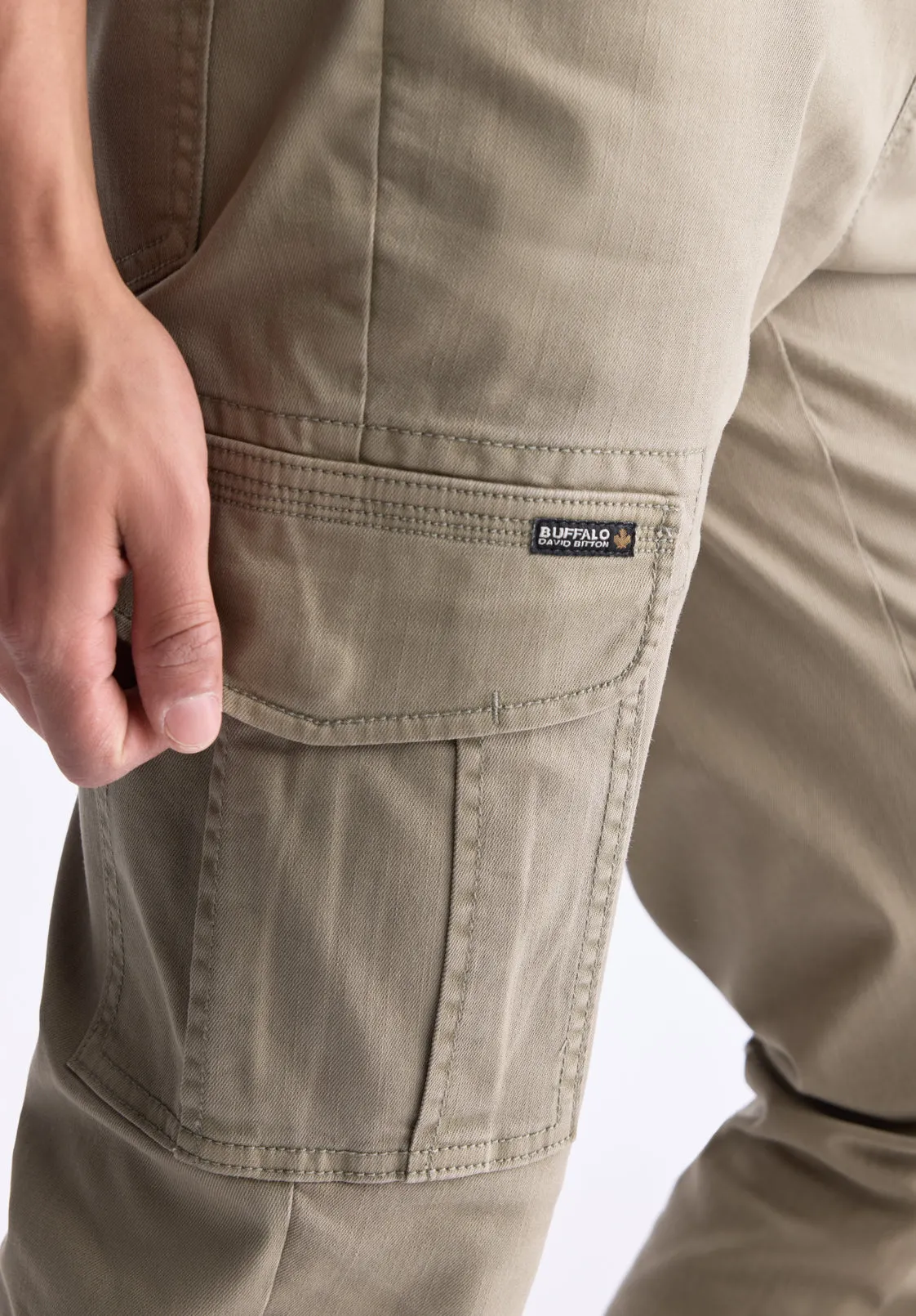 Tom Men's Cargo Jogger Pants, Olive Green - BM22930 sold by Buffalo David Bitton product image thumbnail 4