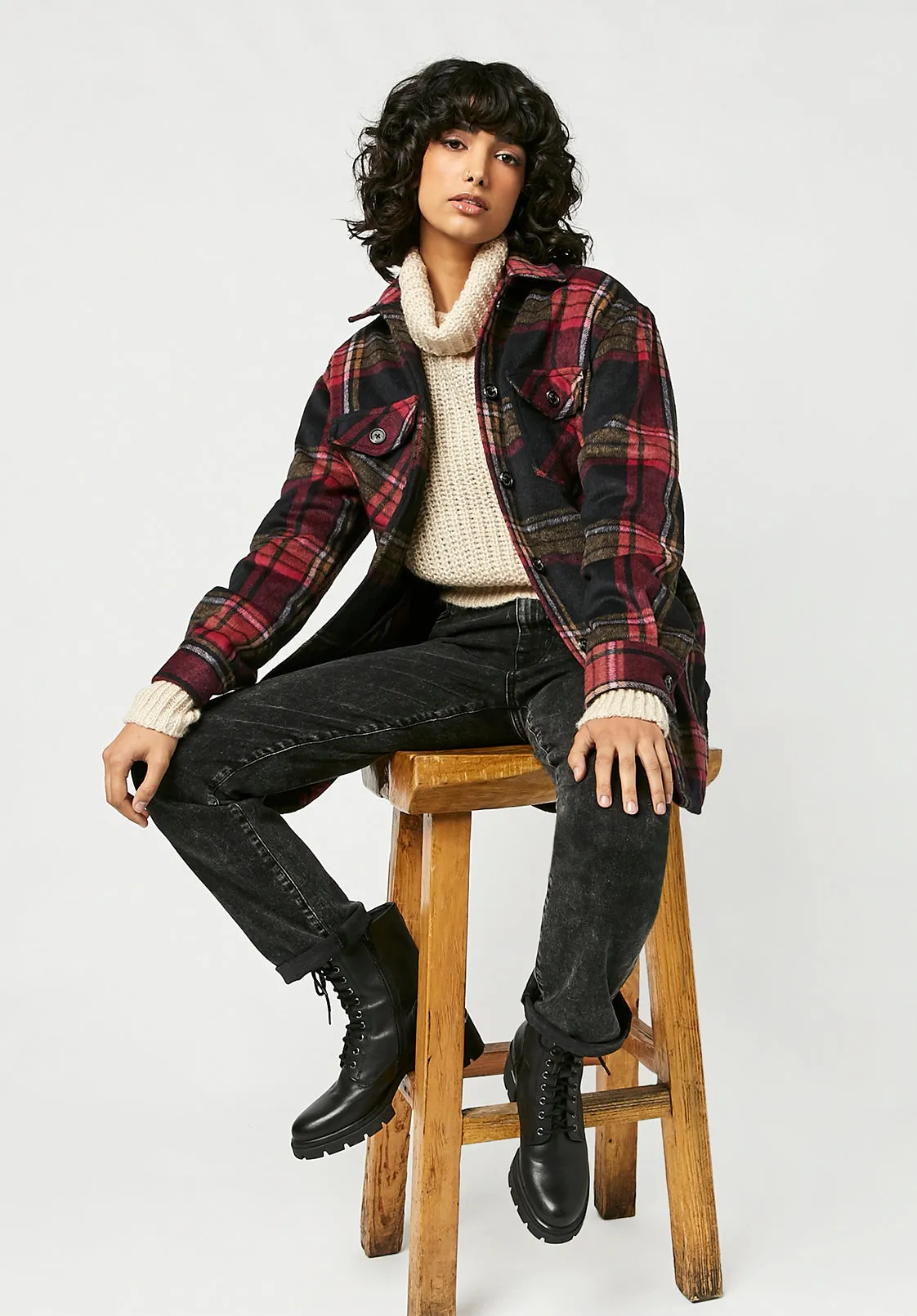 STRAIGHT JAYDEN Acid Wash High Rise Jeans - BL15733 sold by Buffalo David Bitton product image thumbnail 4