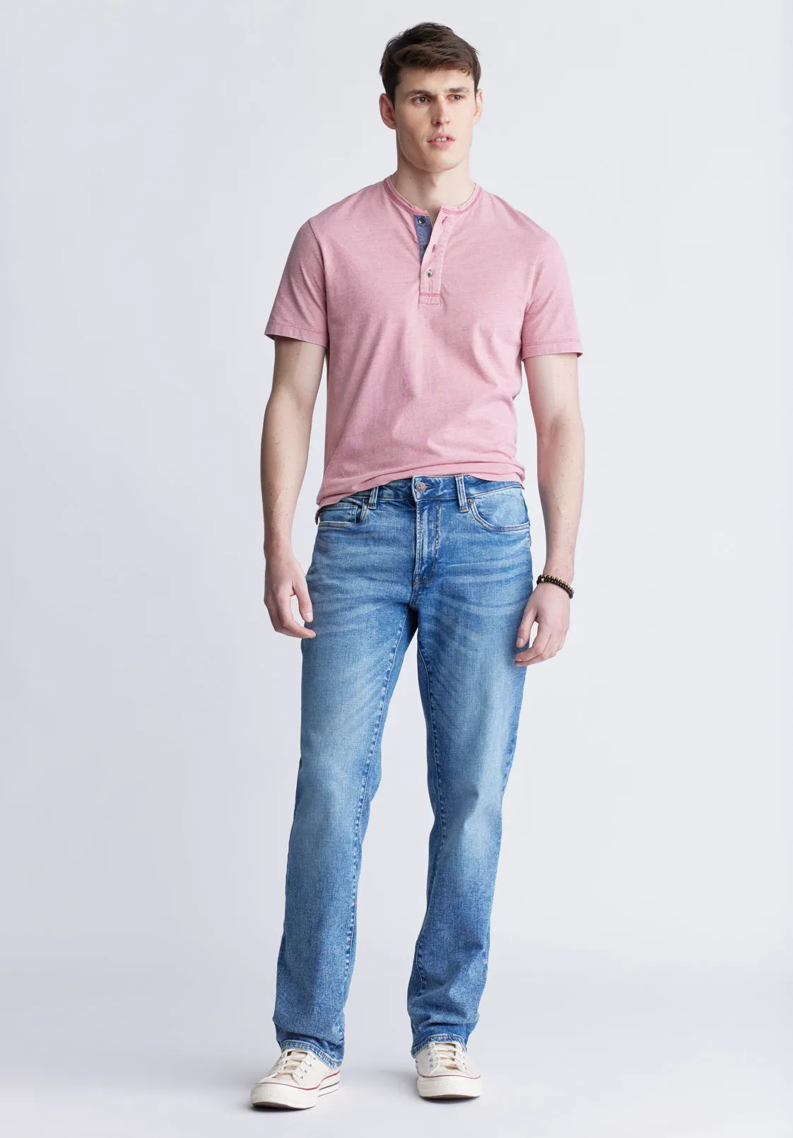 Relaxed Straight Driven Men's Jeans, Heavily Sanded and Worked - BM22984 sold by Buffalo David Bitton product image thumbnail 4